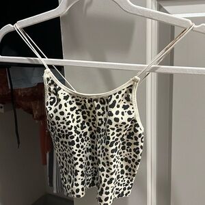 Leopard crop top